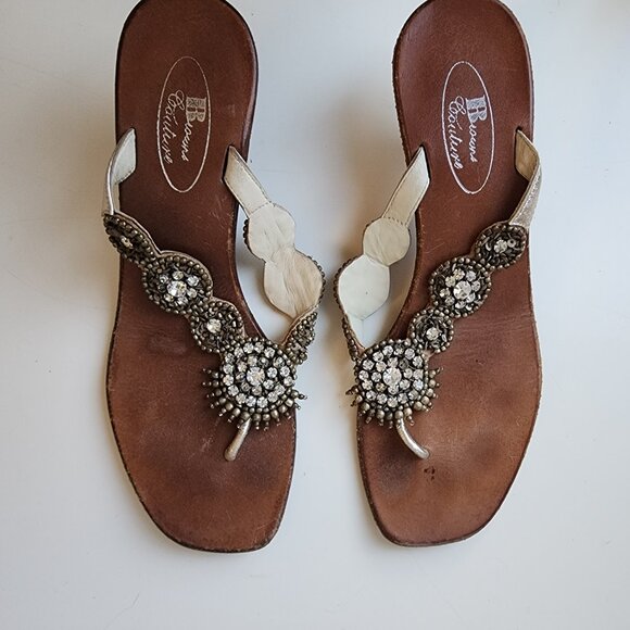Browns Couture size 7 (size 37) kitten heel beaded shoes - Picture 9 of 9